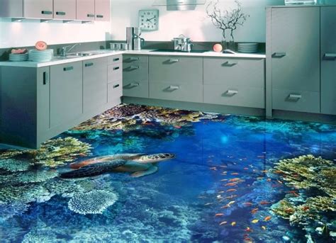 A modern decoration is essential, in a house of comfortable and contemporary design, so today we present some of the main trends 2019 in these characteristics. Best 3D flooring images with epoxy coating for kitchens 2019