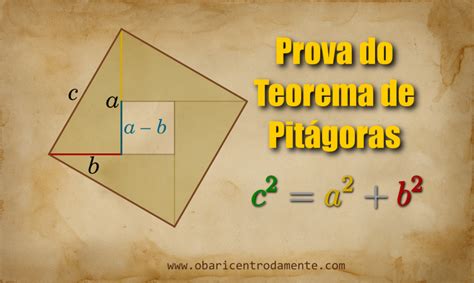 Prova Do Teorema De Pitágoras A Partir De Um Quadrado Formado Por 4