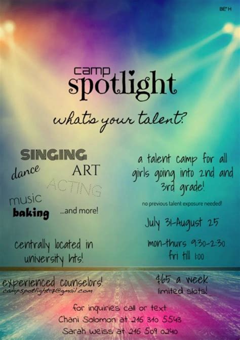 camp spotlight what s your talent for girls grades 2 3