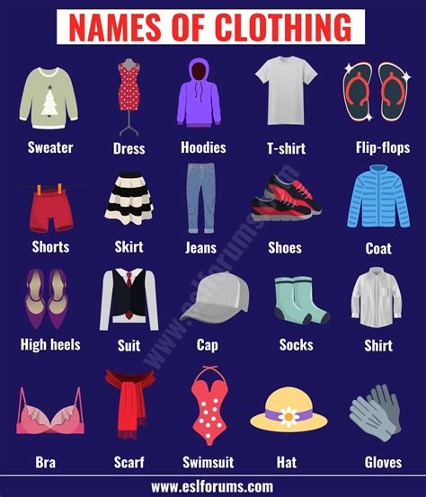 types of clothing useful list of clothing names with the picture esl sexiz pix
