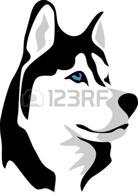 Head Of Malamute Husky Clipart Husky Drawing Cartoon Drawings