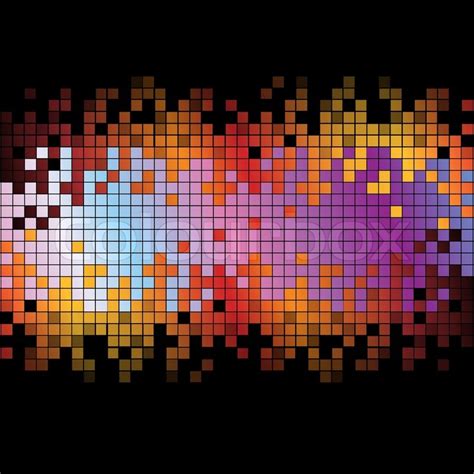 Abstract Rainbow Colorful Pixels Stock Vector Colourbox