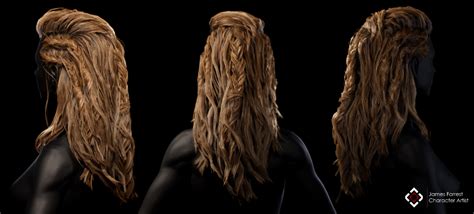 Artstation Real Time Barbarian Hair James Forrest Hair Creations