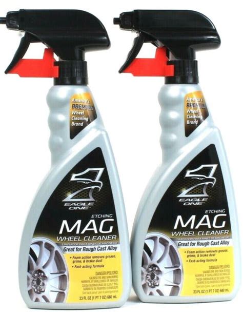 2x Eagle One Etching Mag Wheel Cleaner Rough Cast Alloy Foam Action 23