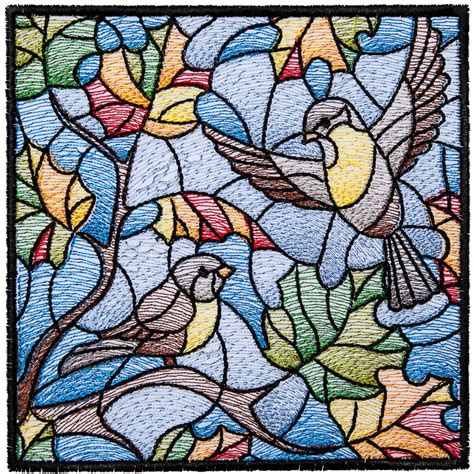 BFC1604 Stained Glass Quilt Squares- The Seasons
