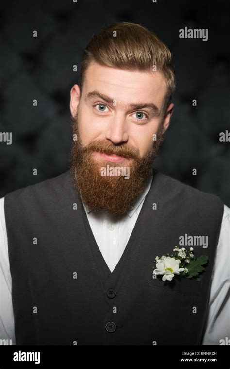 Handsome Stylish Man With Beard Stock Photo Alamy