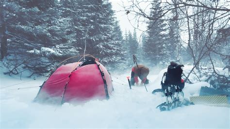 Winter Camping In A Snow Storm Solo Backpacking The North In The