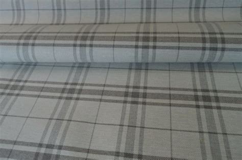 Fabric Upholstery Silver Grey Checked Weave Robust Durable Material