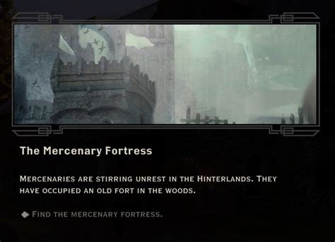 The Mercenary Fortress Quest Dragon Age Inquisition