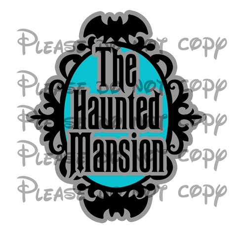 Svg File Disney Haunted Mansion Ride Title Framed Sign Etsy