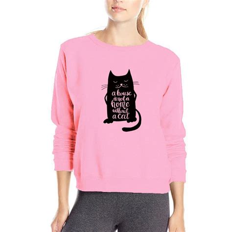 2022 Black Cat Hoodies Women Original Brand Funny Sweatshirt Cheap Sale