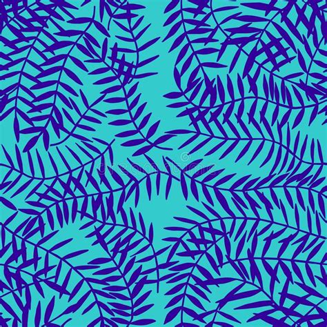 Tropical Leaves Seamless Pattern Eps10 Vector Illustration Hand