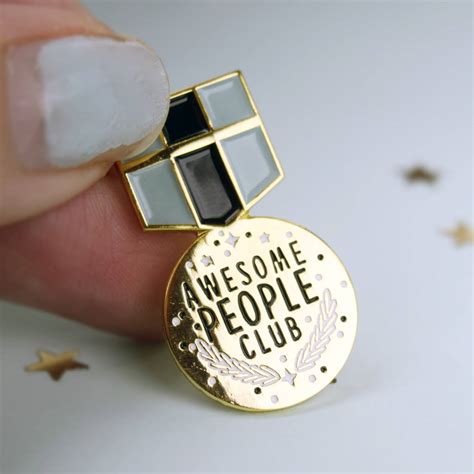 Awesome People Club Enamel Pin By House Of Wonderland