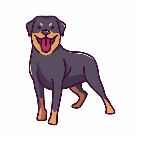 Animal Dogs Pet Rottweiler Icon Download On Iconfinder