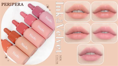 PERIPERA INK THE VELVET NUDE BREW LINE All Colors Swatch