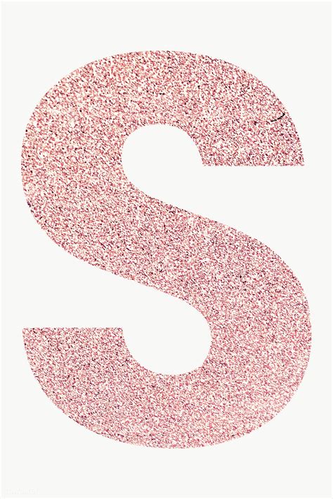 The Letter S In Pink Glitter