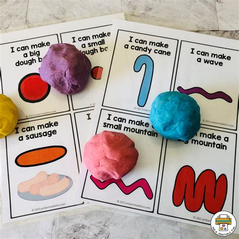Free Printable Playdough Task Cards