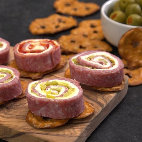 Salami Cream Cheese Roll Ups Recipe Video Tiphero