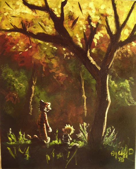 Calvin Hobbes Fall My Painting By Cliford417 On Deviantart
