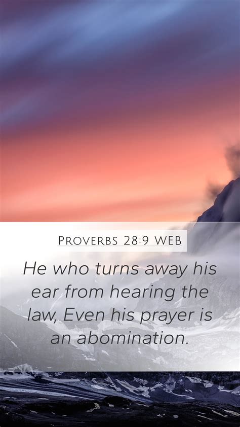 Proverbs 289 Web Mobile Phone Wallpaper He Who Turns Away His Ear