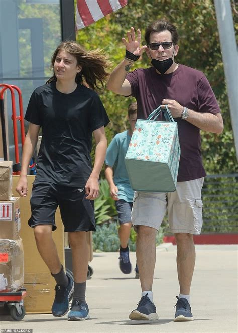 Charlie Sheen Steps Out With Son In Malibu Day After His Daughter Posts