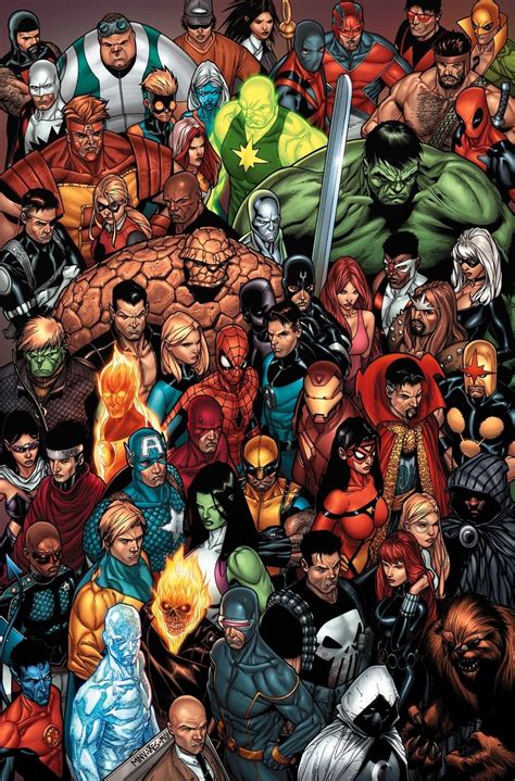 An Image Of Many Different Characters From The Comics