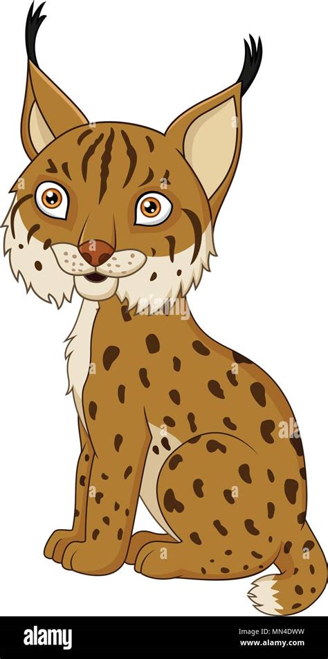 Cartoon Lynx Sitting Stock Vector Image And Art Alamy