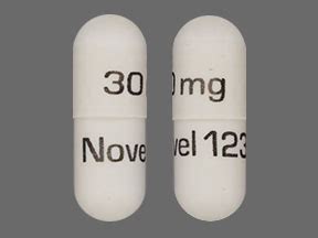 30 mg Novel 123 Pill Images (White / Capsule-shape)