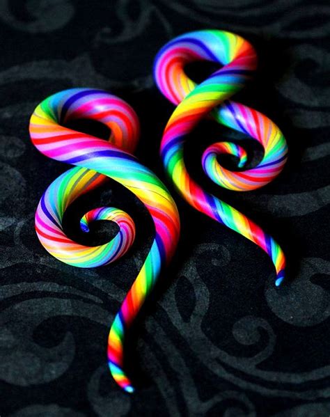 Rainbow Colors De Larc En Ciel Toni Kami Colorful Earrings Kleuren