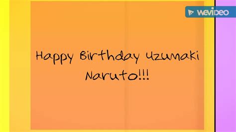 Happy Birthday Naruto Youtube