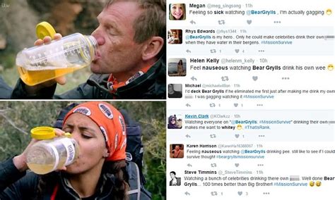 Bear Grylls Gets Celebrities To Drink Their Own Urine On Mission Survive Daily Mail Online