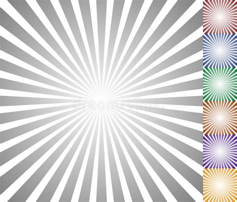 Abstract Radial Lines Starburst Sunburst Circular Pattern Stock Vector