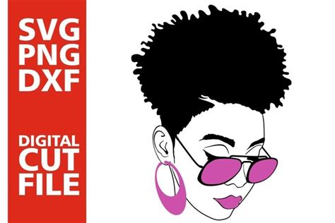 Black Woman With Glasses Svg Natural Hair Svg 401754