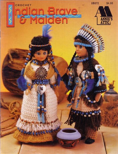 Annies Attic American Indian Brave Maiden 13 Doll Pattern Book Ebay