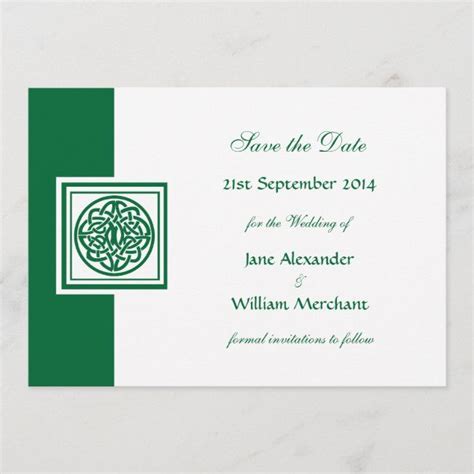 Celtic Knot Color Select Save The Date Zazzle Celtic Wedding