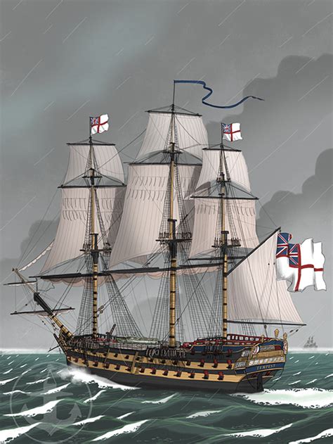Nations Series British 3rd Rate Ship Of The Line Shiparrt