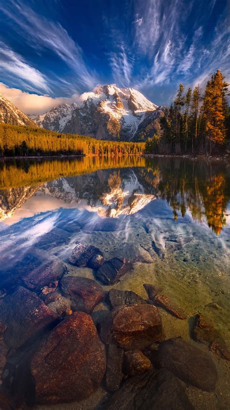 Landscape Photography Of Mountain Surrounded With Body Of Water And
