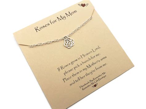 Such a sweet and beautiful tribute to the son that a beautiful keepsake that can be displayed with their son's picture. Petite Sterling Silver Memorial Necklace Mom, Roses in ...