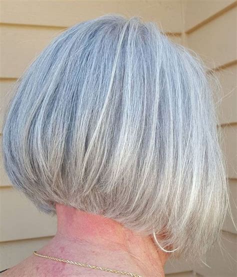 Layered Gray Bob For Older Women Gorgeous Gray Hair Hair Styles Short Bob Haircuts