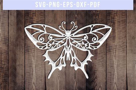 Butterfly Papercut Template Spring Decor Svg Dxf Pdf