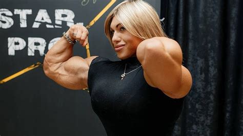 Flexing Inches Cm Female Biceps Nataliya Kuznetsova Big Muscle Women Only YouTube