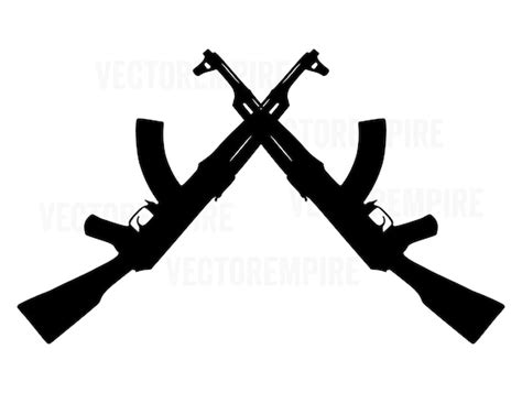 Crossed Guns Silhouette