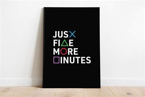 Just Five More Minutes Gaming Posters Gamers Video Games Etsy