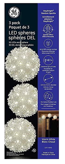 Top Ge Staybright Led Super Sphere With Led Home Previews