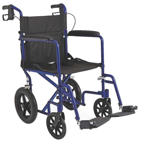 Medline Lightweight Transport Wheelchair With Handbrakes Transport