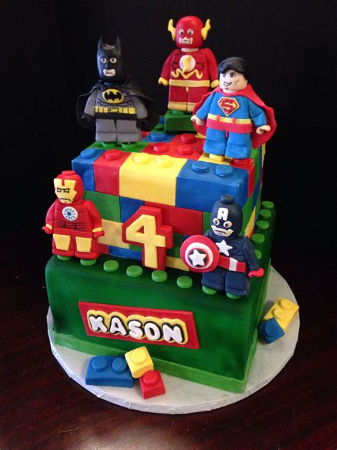 All marvel related minifigs are welcome (whether they are from the movies or the comics, or whether they are custom or purist)! Lego Superheroes Cake www.betniebakes.com | Superhero ...