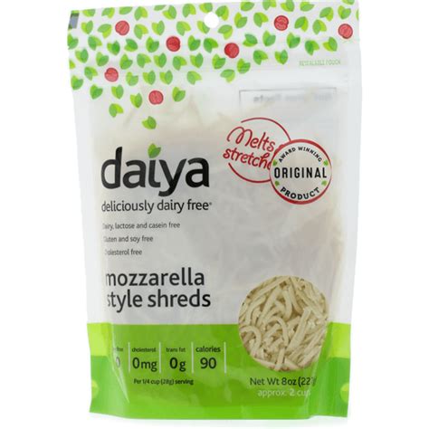 Daiya Dairy Free Mozzarella Style Vegan Cheese Shreds 8 Oz Tonys