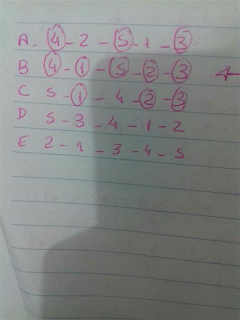 Assinale A Sequência Correta