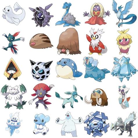 Ice Type Pokémon Pictures For Pokémon Fans