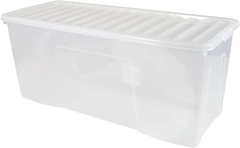 Extra Large Clear Plastic Storage Box With Lid 133 Litre Uk